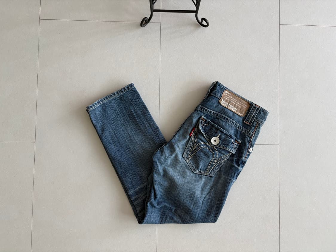 edwin) vintage wash straight jeans 상품이미지3