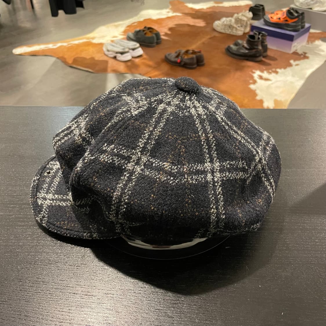 카시라 체크 오버사이즈 캐스킷 햇 상품이미지2