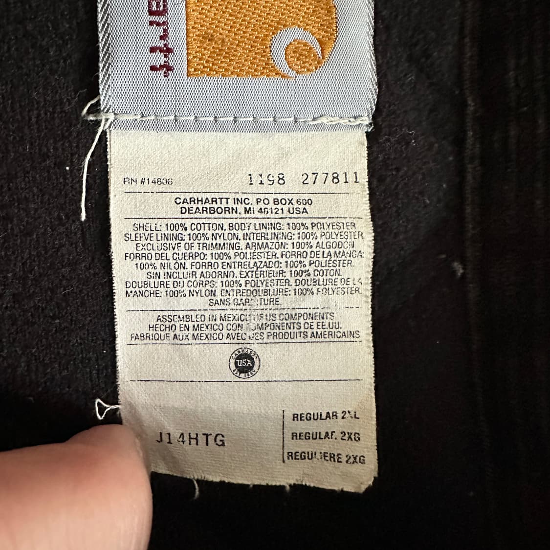 90s 칼하트 산타페 헌터 그린 J14HTG 워크자켓 (2XL) 상품이미지4