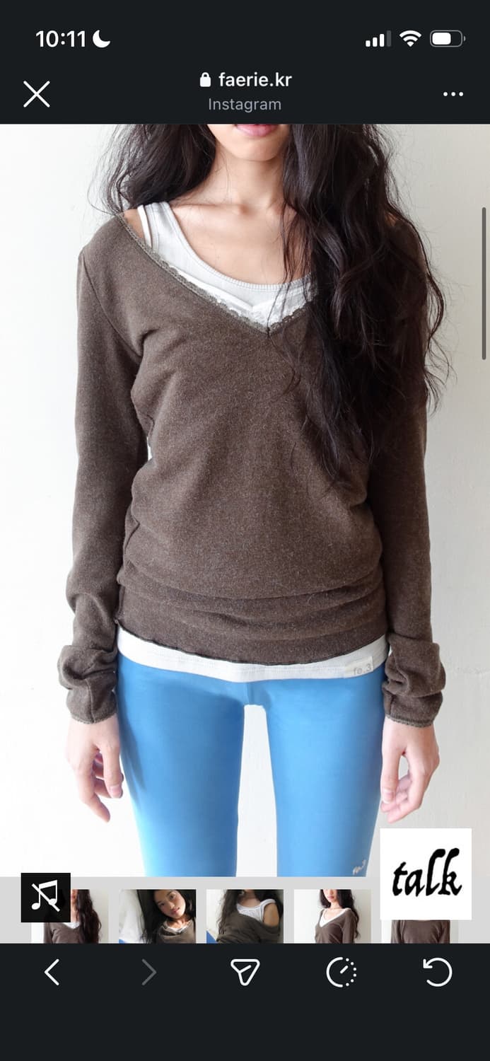 iris long top (khaki) 상품이미지1