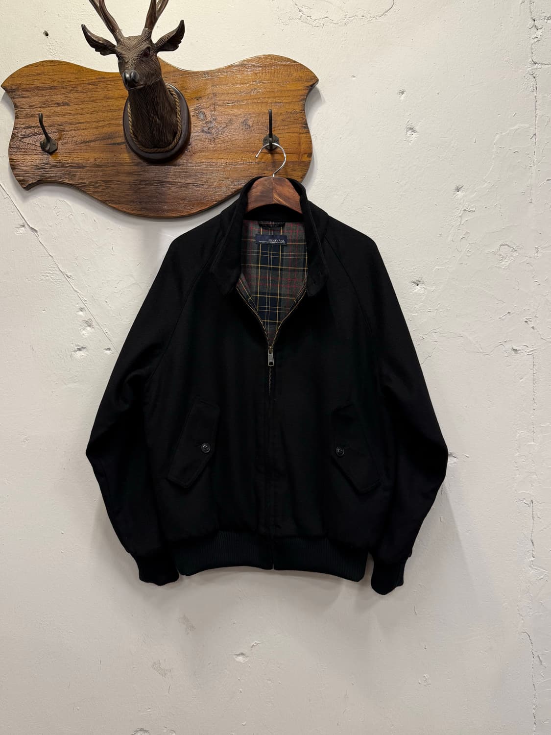 M) HENRY VAL Cashmere Blend Harrington J 상품이미지2