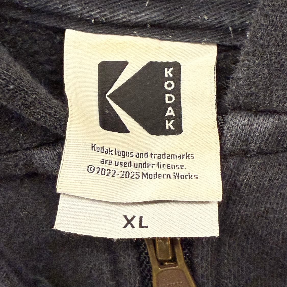 [정품/XL] 코닥 블랙 기모 후드집업 b16 상품이미지5