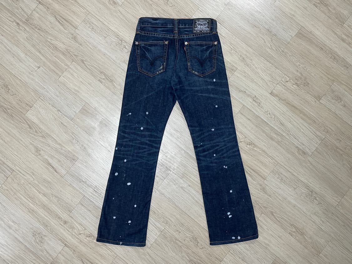 29) 00's 리바이스 재팬 여성 진청워싱 페인팅 데님 부츠컷 상품이미지3
