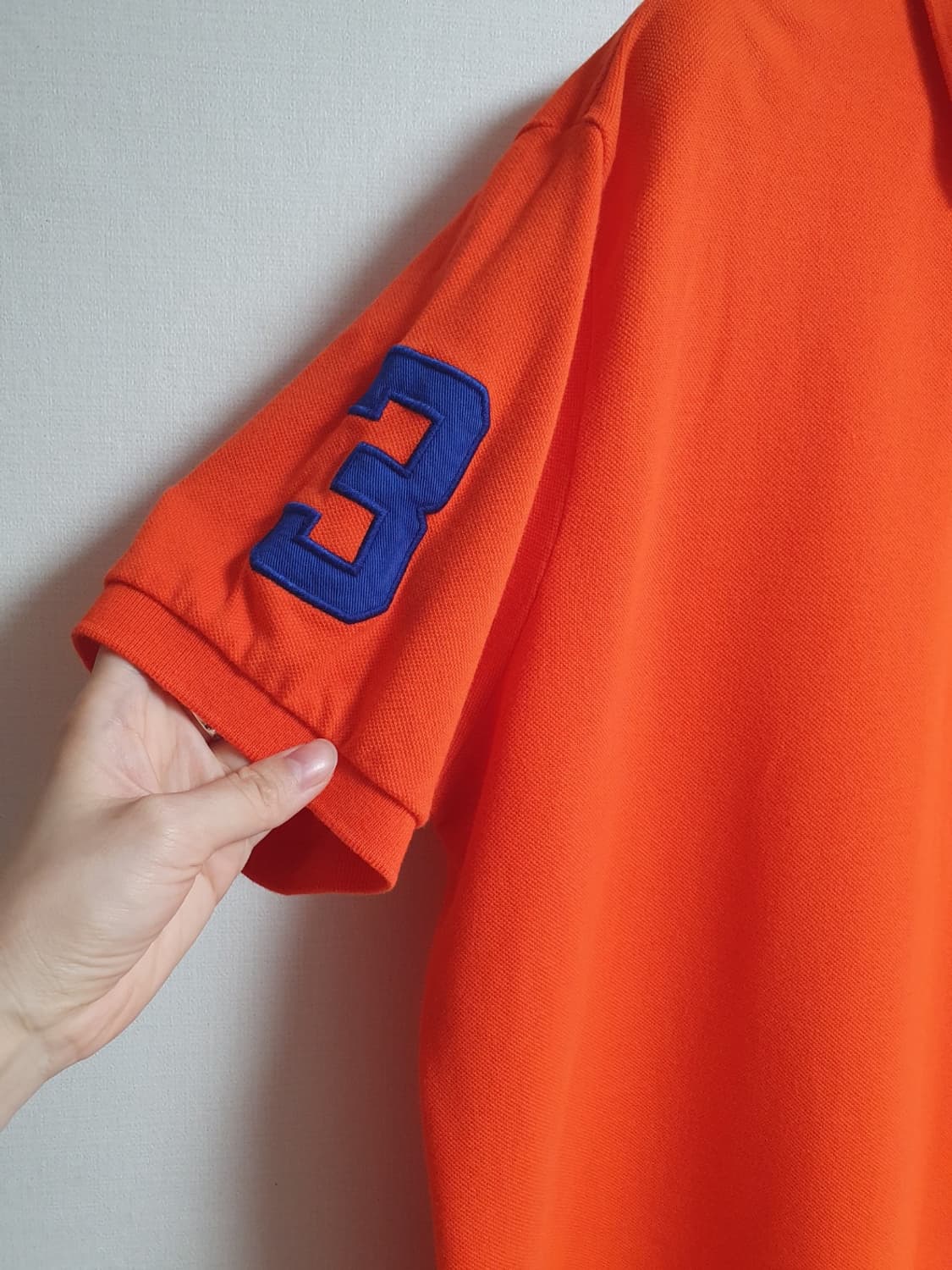 폴로랄프로렌 빅포니 카라티 형광오렌지 넘버3 XL 상품이미지4