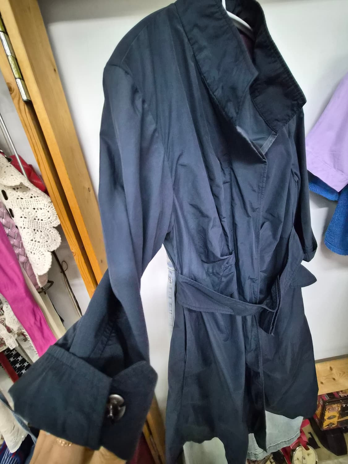 샤틴 셔링 5~7부 트렌치코트 상품이미지3