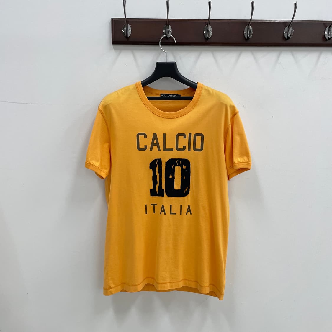 돌체앤가바나 공용L 이탈리아 calcio 축구 옐로우 반팔 티셔츠 상품이미지1