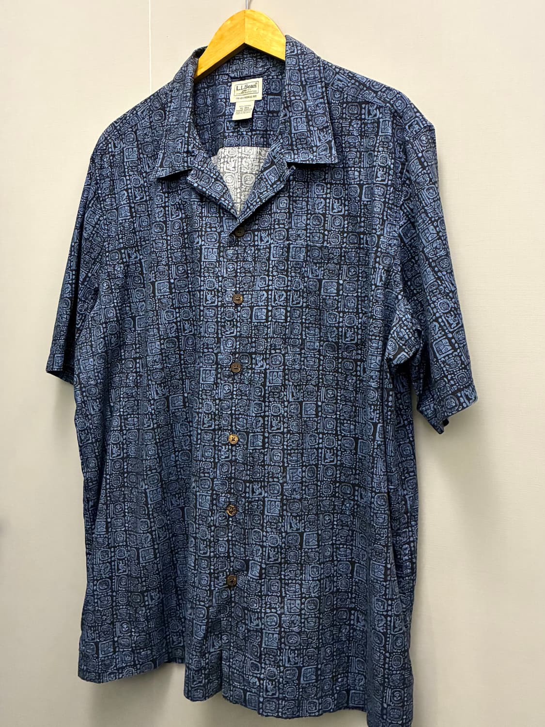 (XL/110)L.L.Bean 엘엘빈 트라이벌 포켓 하와이안 오픈카라 반 상품이미지2