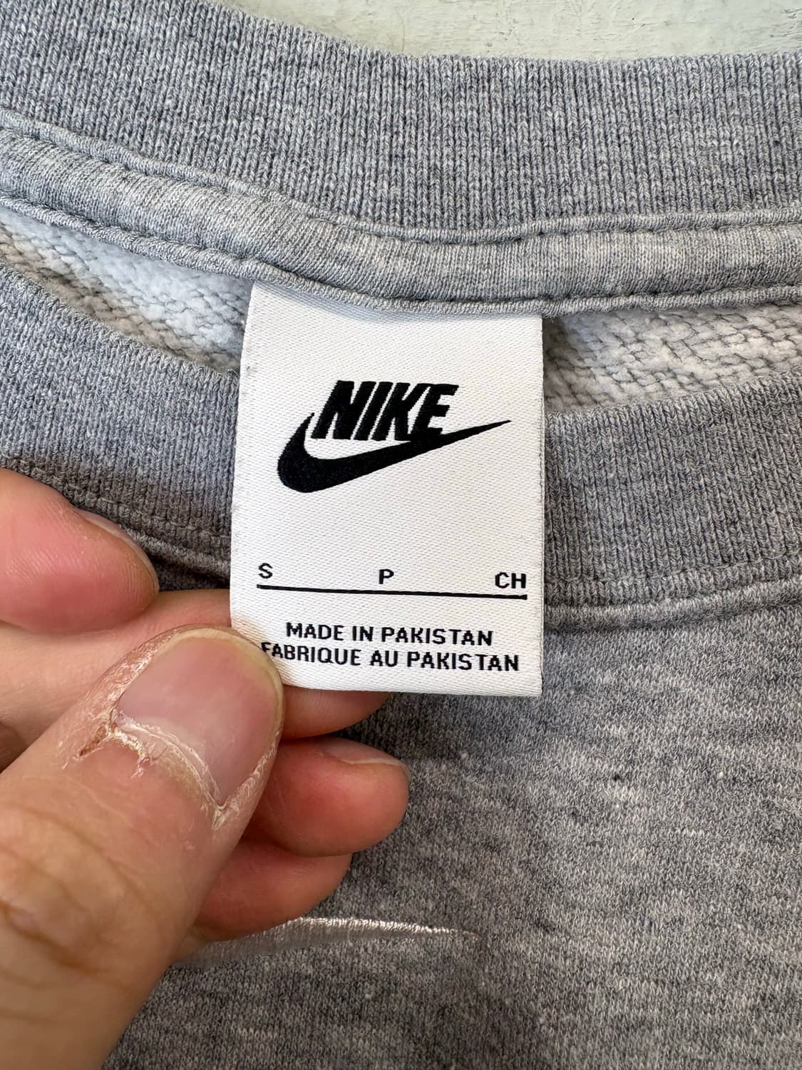 나이키 미드 스우시 크롭 맨투맨 그레이 상품이미지6