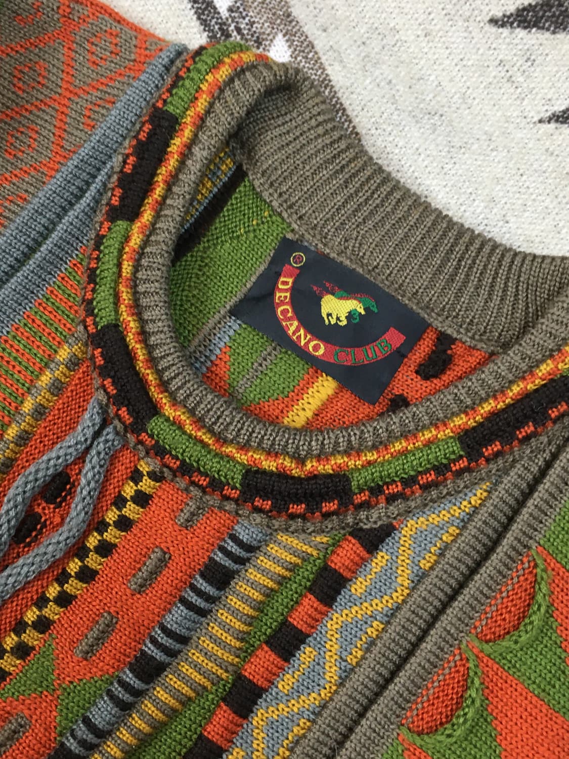 빈티지 DECANO CLUB 케이블 니트 상품이미지6