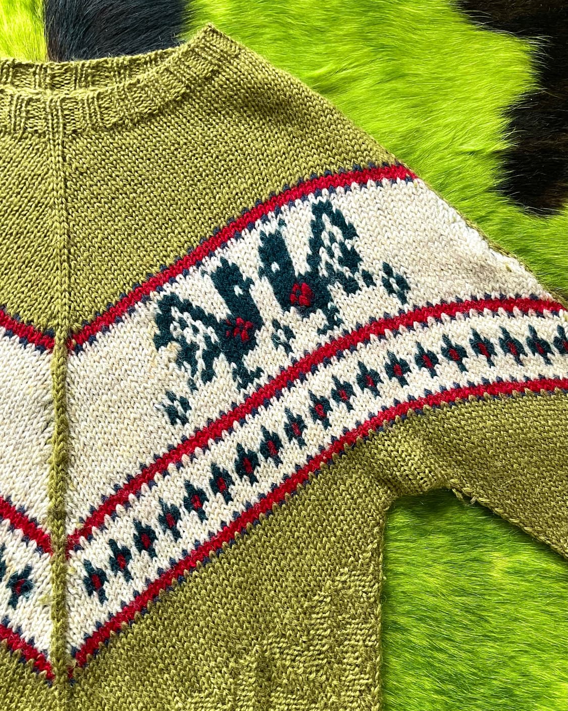 JPN Vintage Handmade Cowichan Wool Knit 상품이미지4