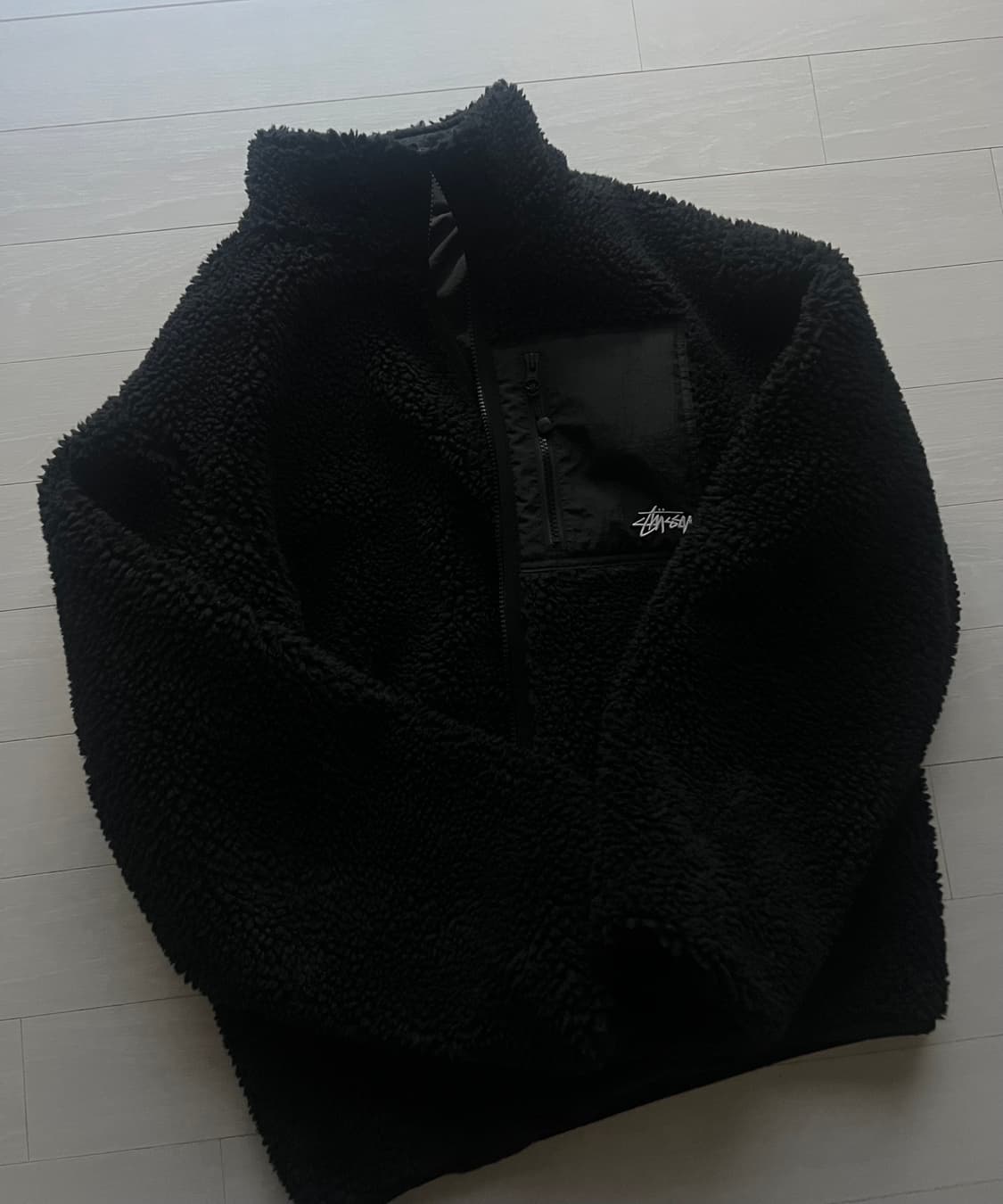 스투시 쉐르파 리버시블 자켓 블랙 L사이즈 상품이미지1