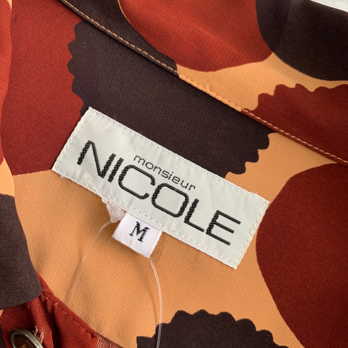 일본 monsieur NICOLE 믹스 도트 패턴 레이온 셔츠 1591 상품이미지5