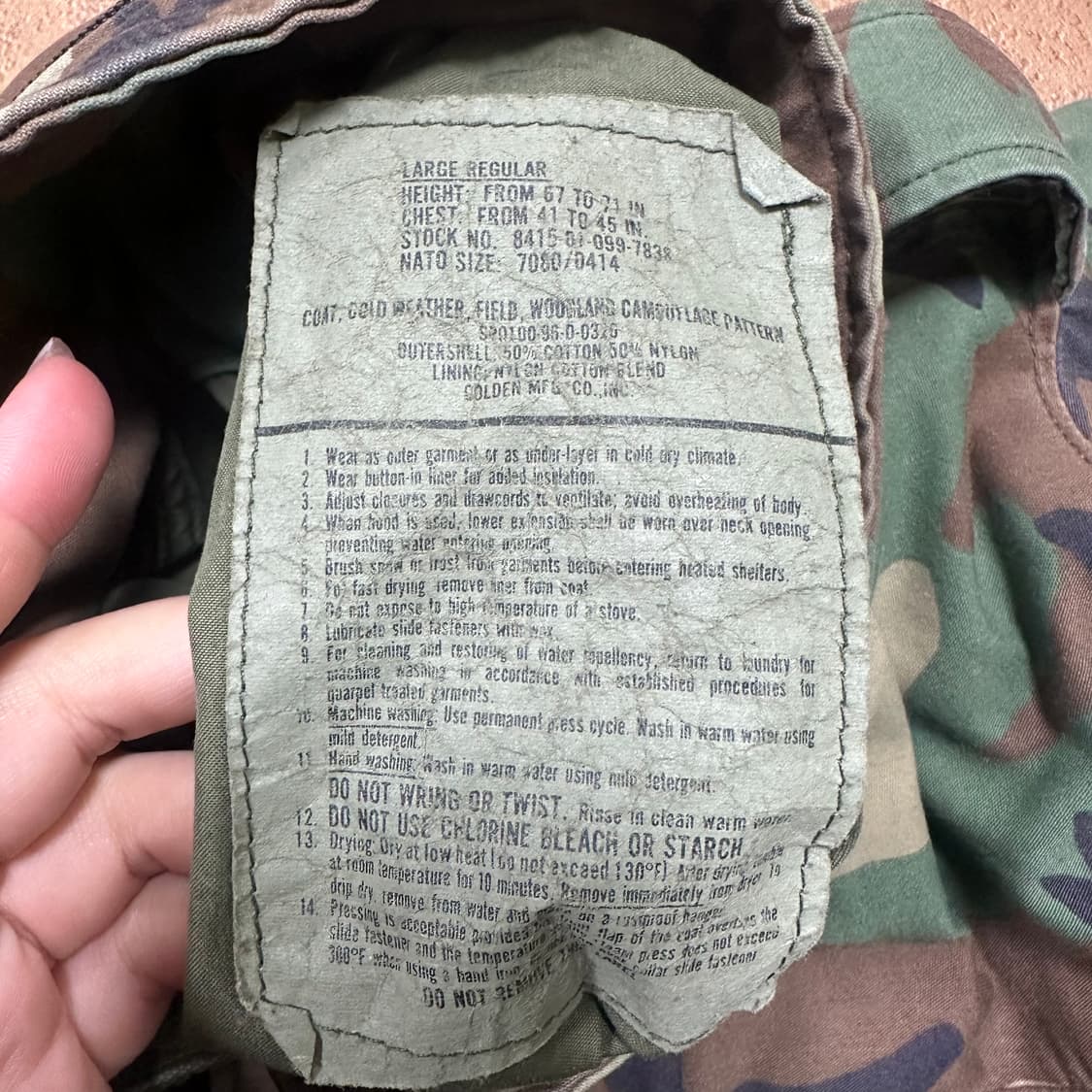 ✨ (바배) 미군 오리지널 밀리터리 필드 자켓  상품이미지3