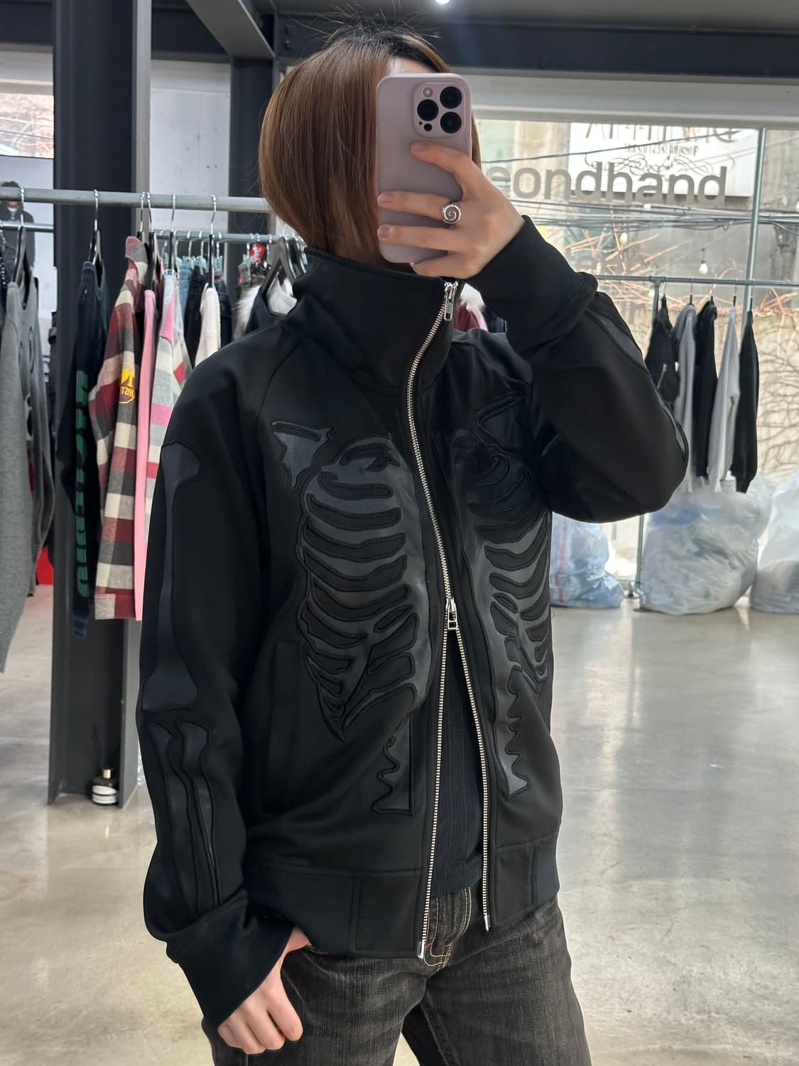 벤슨 본 하이넥 스켈레톤 투웨이 져지집업 상품이미지1