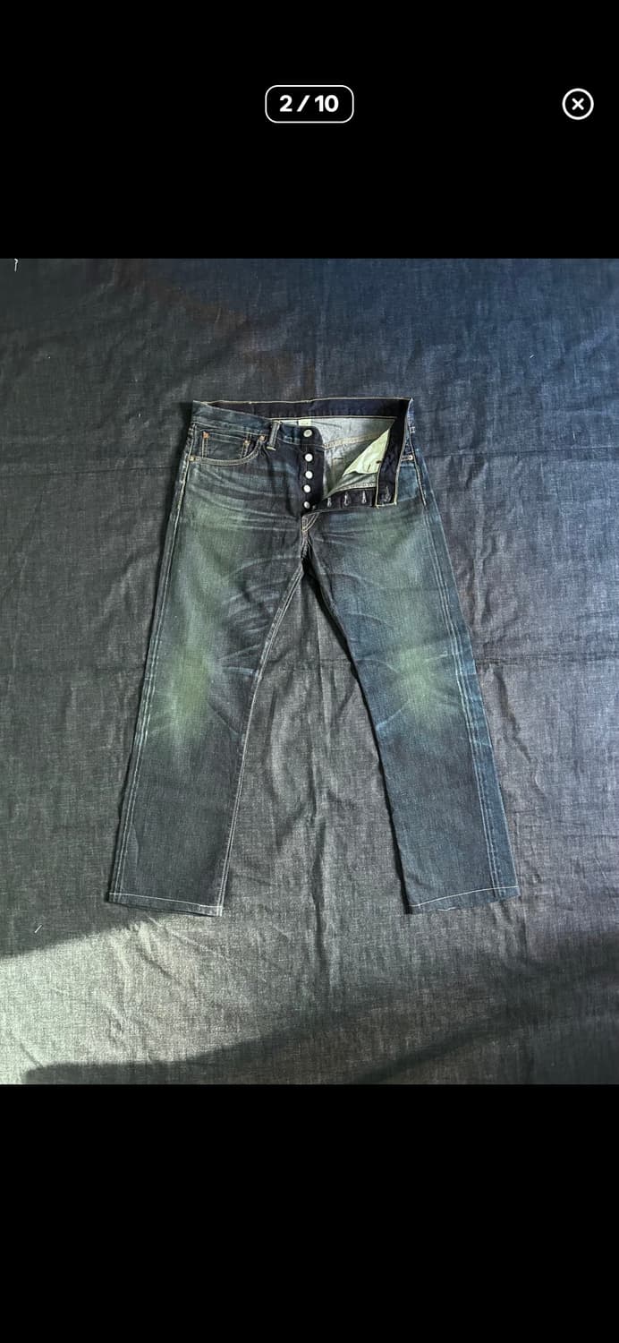 RRL 00’s 로우 스트레이트 셀비지 데님 팬츠 made in usa 상품이미지2