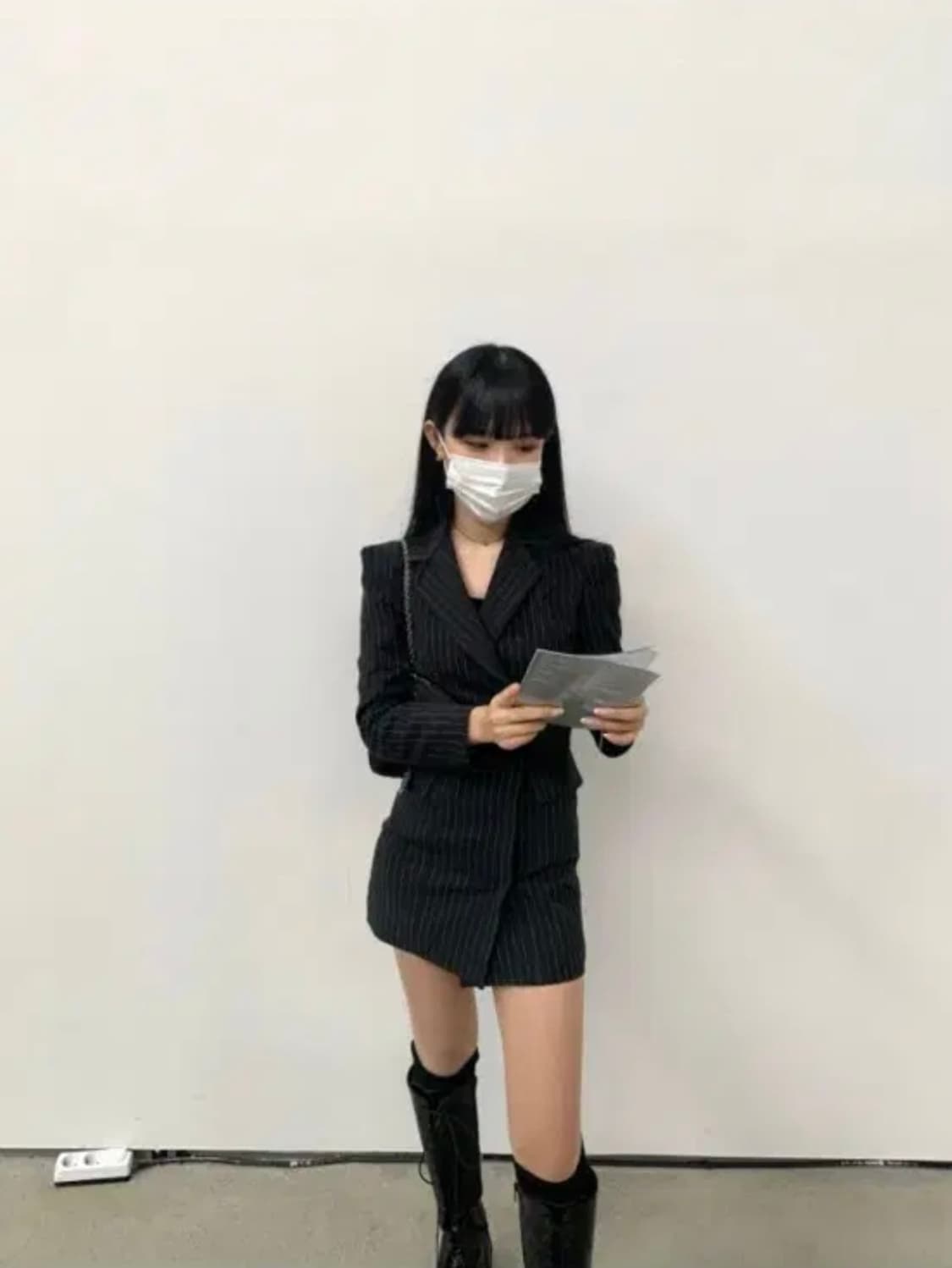 비엔프롬 스트라이프 자켓 원피스 상품이미지5