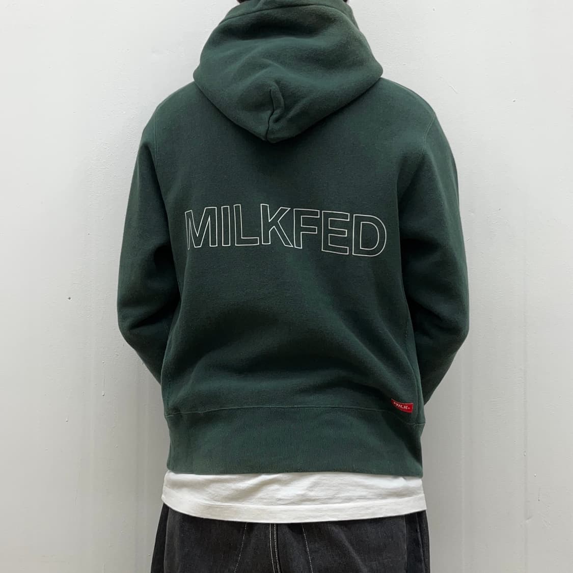 [M] 챔피온XMilkFED 로고 리버스위브 후드티 상품이미지2