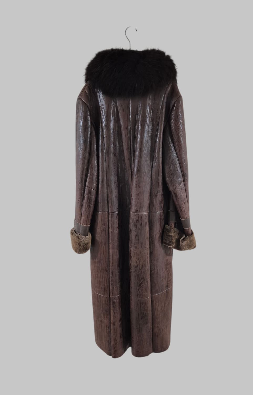 [3XL]Nupelda 여자 빈티지 롱 무스탕코트 상품이미지3