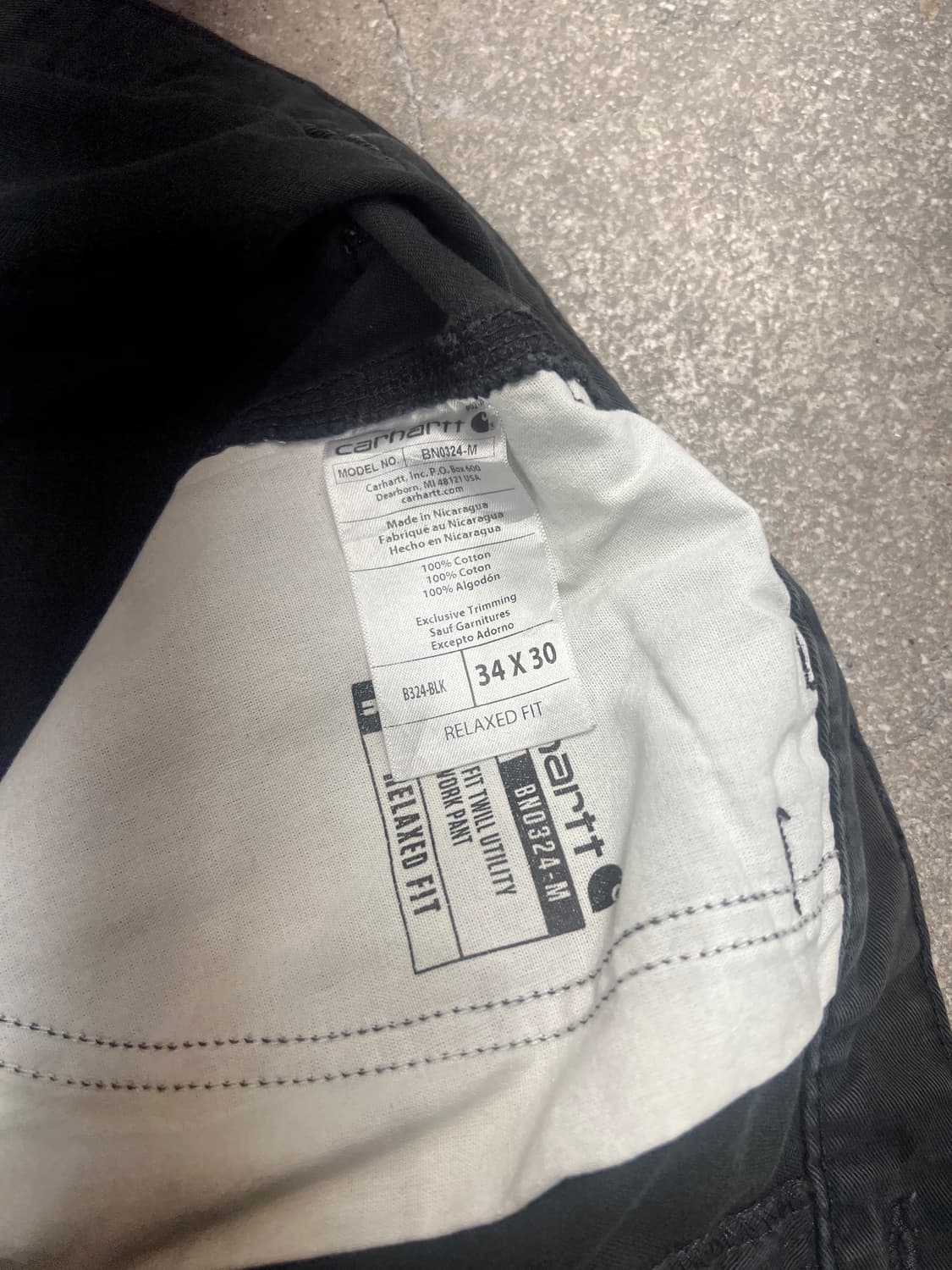 칼하트 릴렉스핏 카펜더 팬츠 블랙 상품이미지9