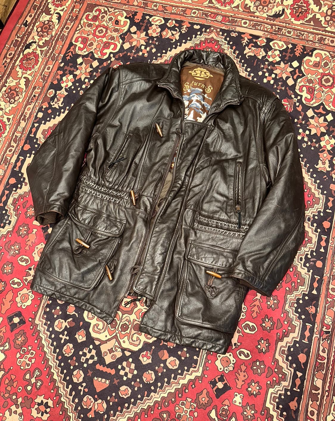 ( XXL ) 가죽코트 워크웨어 밀리터리 아메카지 빈티지가죽 가죽카코트 상품이미지6