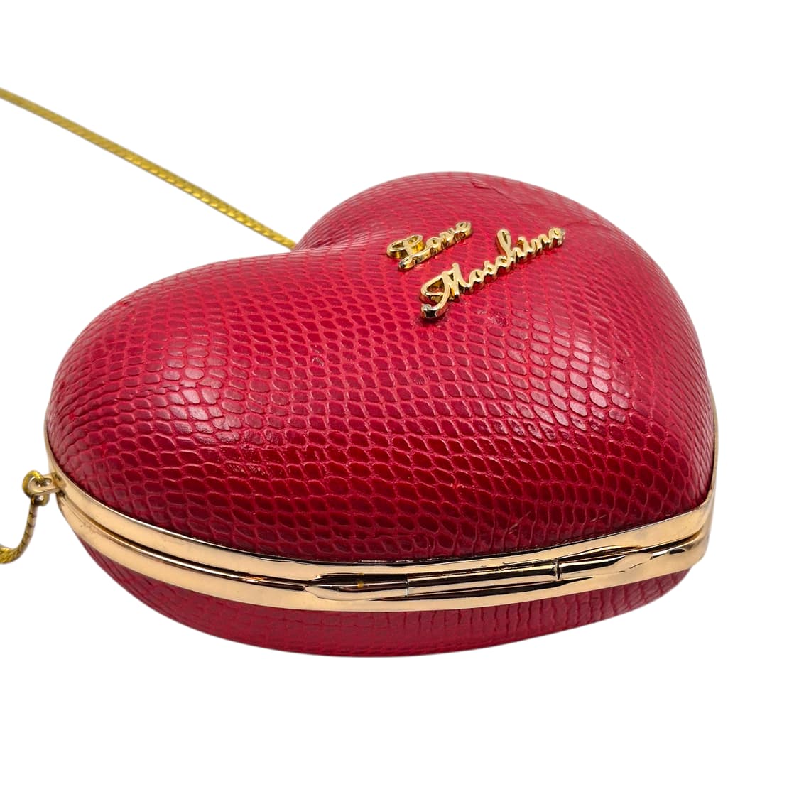 러브 모스키노 볼륨 하트 뱀피 파우치백 상품이미지2