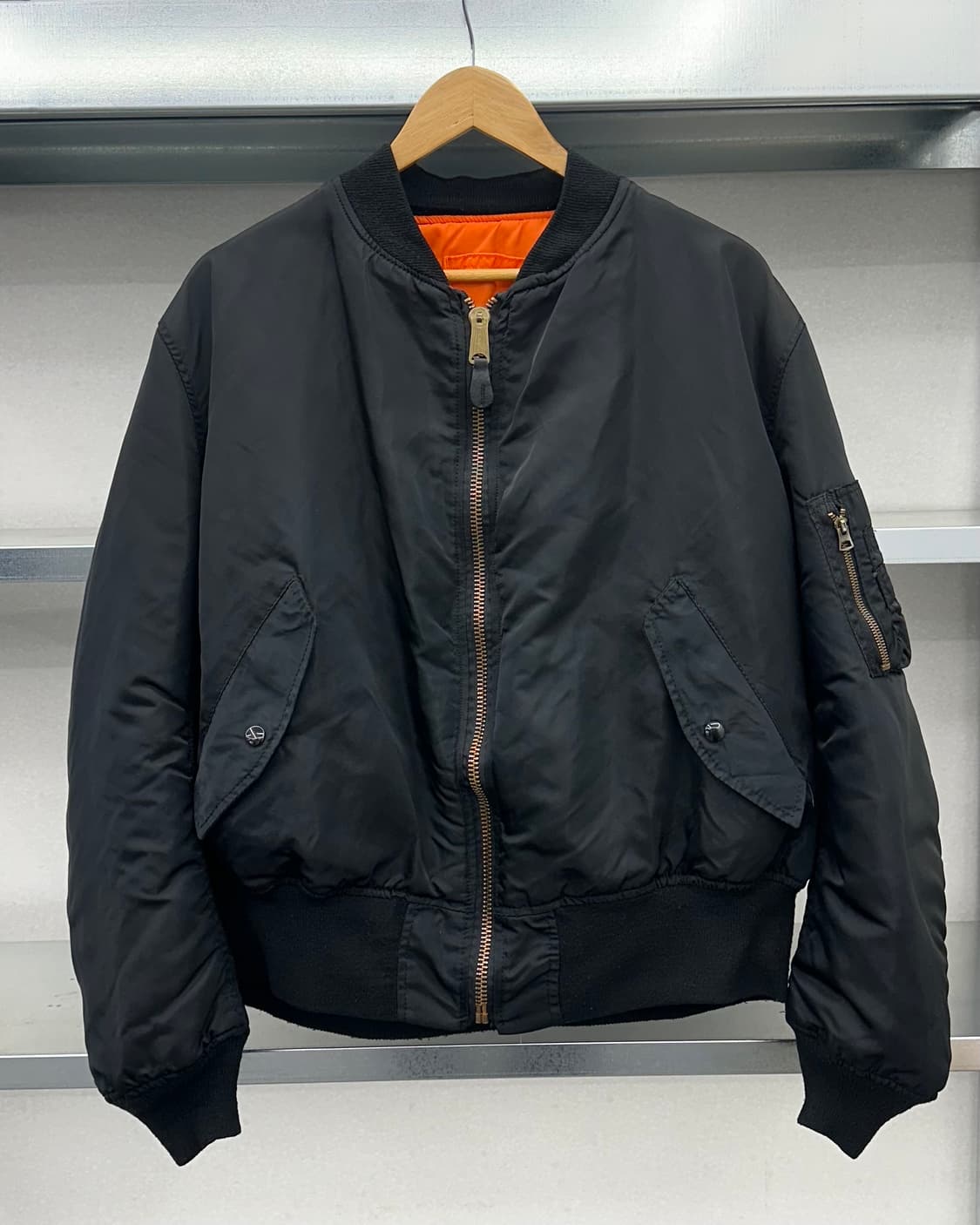 (XL)90'S ALPHA USA 양면 항공점퍼-M1338 상품이미지1