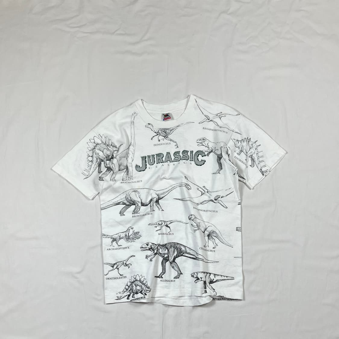 90‘s 쥬라기 클래식 jurassic 올프린트 반팔티 상품이미지1