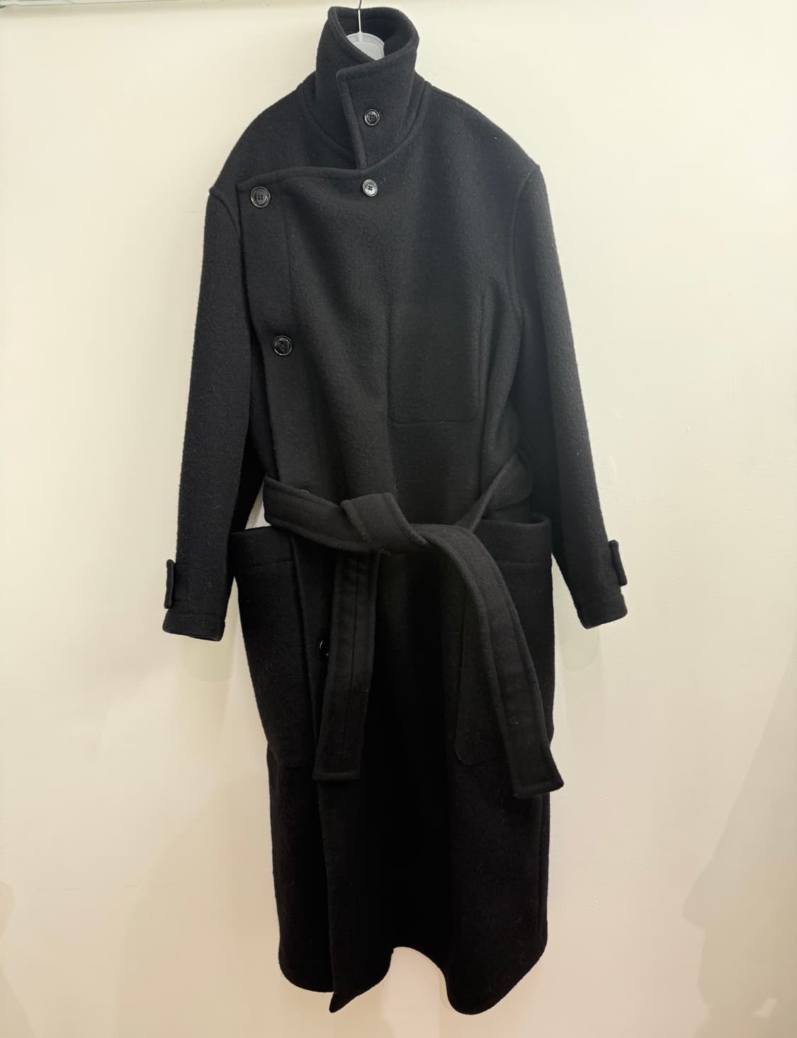 르메르 더블 울 랩 코트 블랙 xxs 상품이미지3