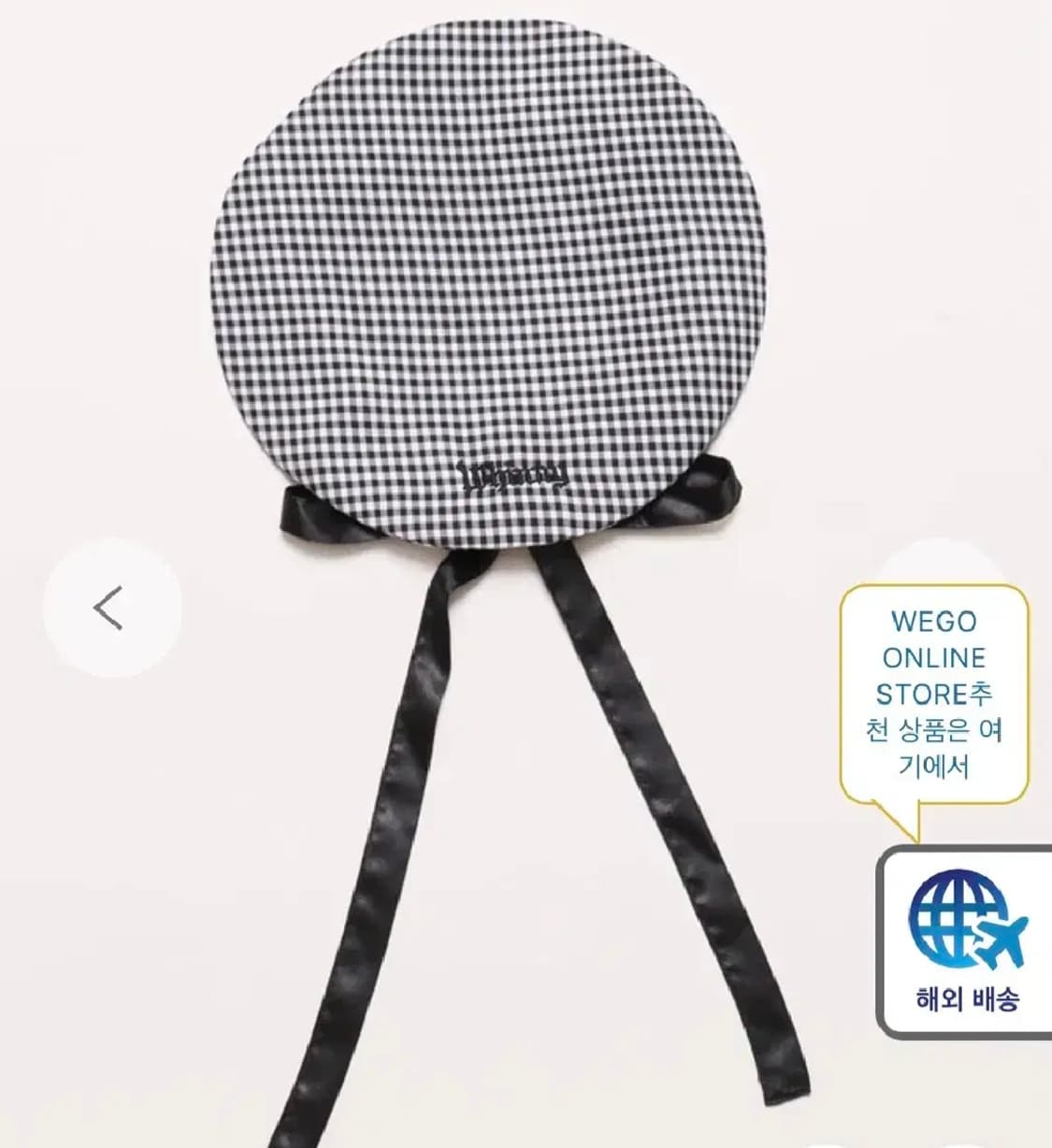 whinny 휘니 유루링 리본쨩 점스카 베레모 세트 깅엄체크 양산형 상품이미지2