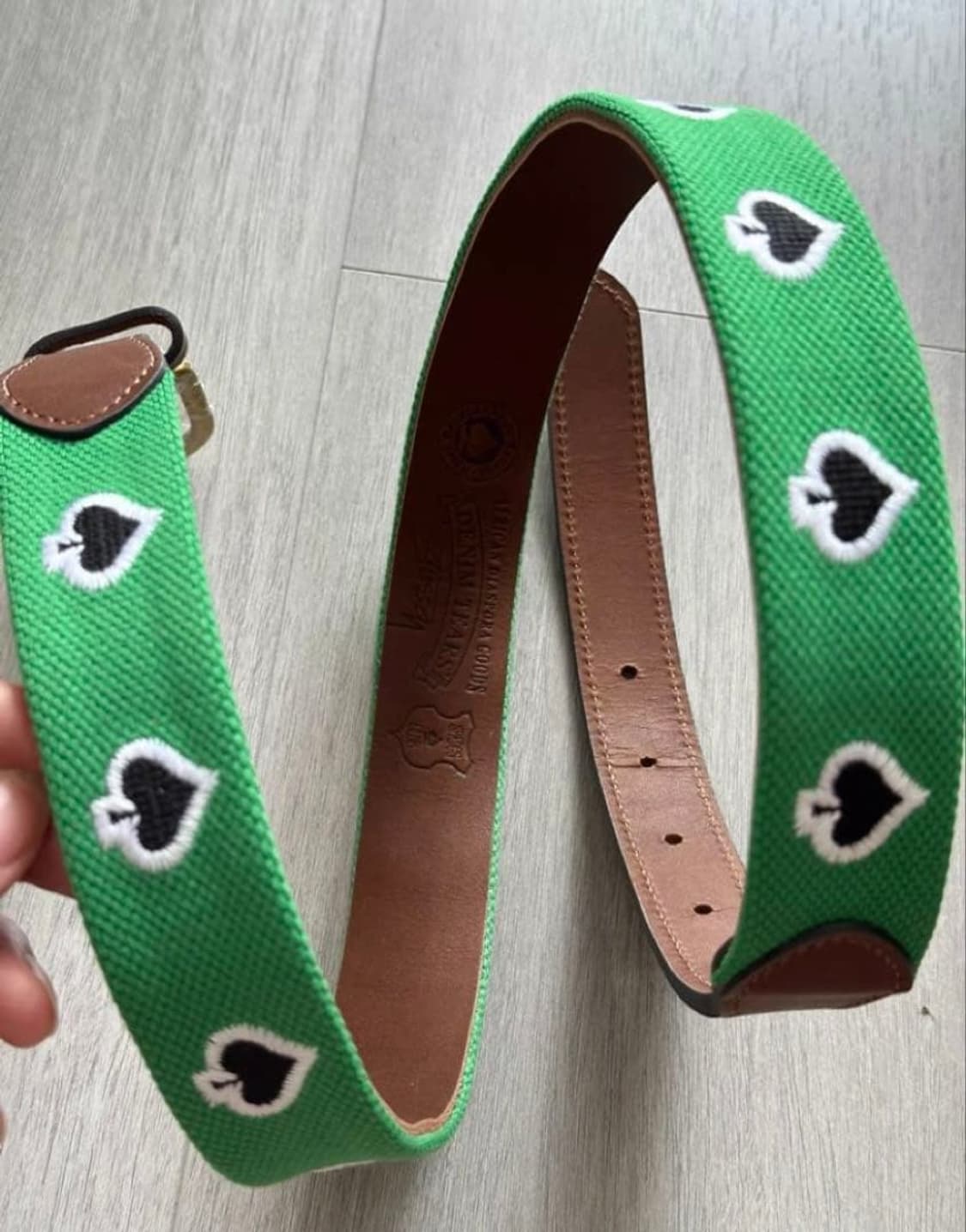 스투시 x 데님 티어스 니들 포인트 벨트 브라운 상품이미지1