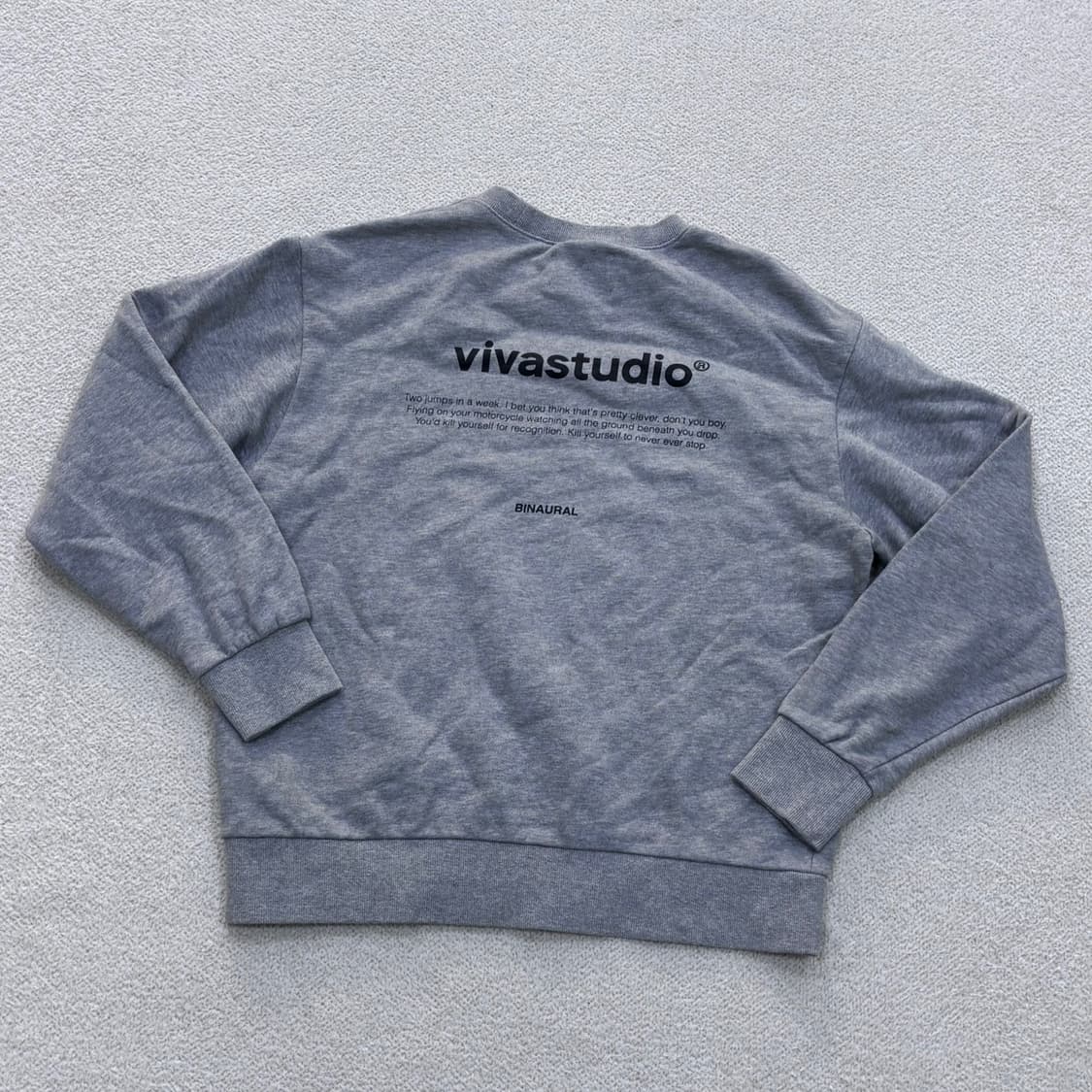 S 비바스튜디오 스몰로고 맨투맨 티셔츠 0429E 상품이미지2