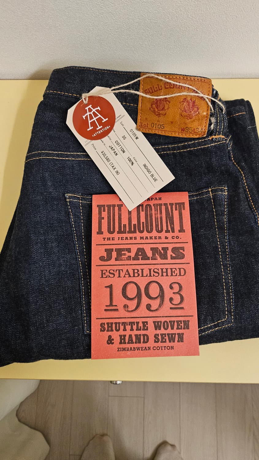 풀카운트 0105w 35사이즈 판매합니다 상품이미지1