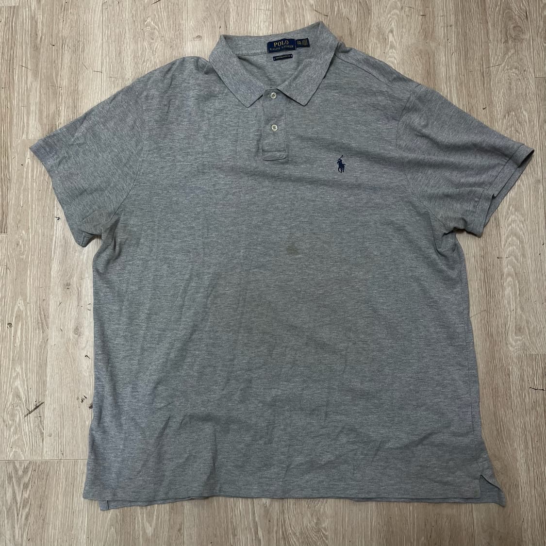 폴로 랄프로렌 커스텀 슬림핏 반팔 카라티 [그레이] 2XL/110 상품이미지1