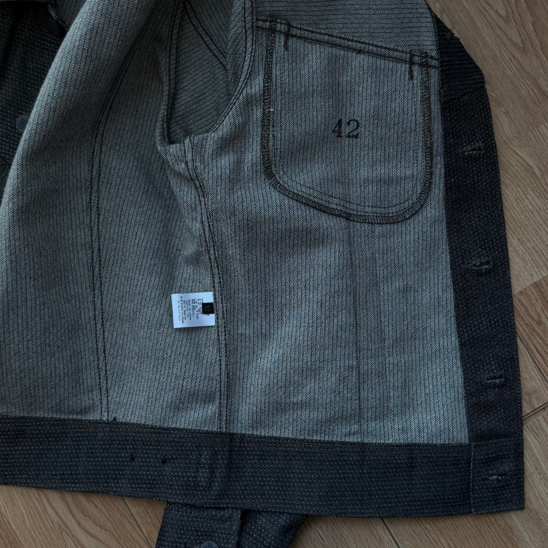 캐피탈 사시코 센츄리 데님 자켓 42 블랙 상품이미지4