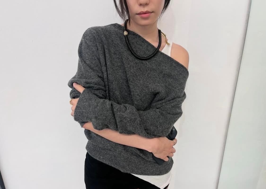 키야기 Loose Shoulder knit (Sand) 상품이미지1