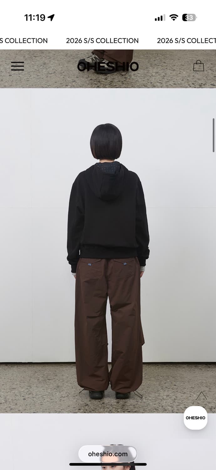 DOT HOODED ZIP-UP, BLACK 상품이미지3