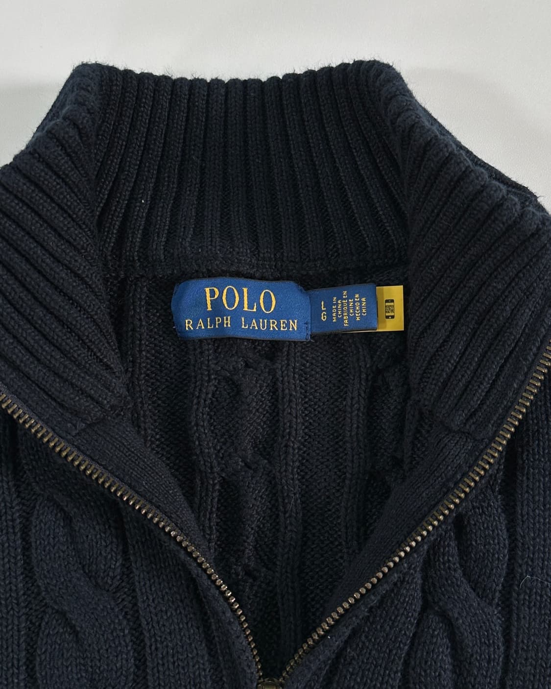 폴로 랄프로렌 네이비 케이블 반집업 니트 (va.17) 상품이미지6