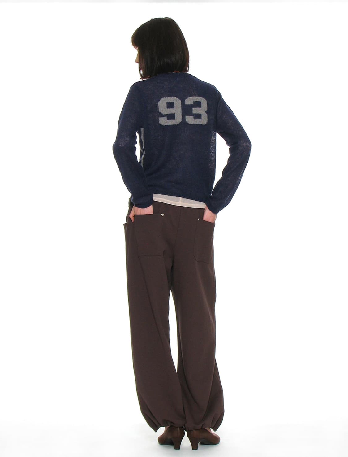 파르티멘토 시어 니트 가디건 네이비 (새상품) 상품이미지3