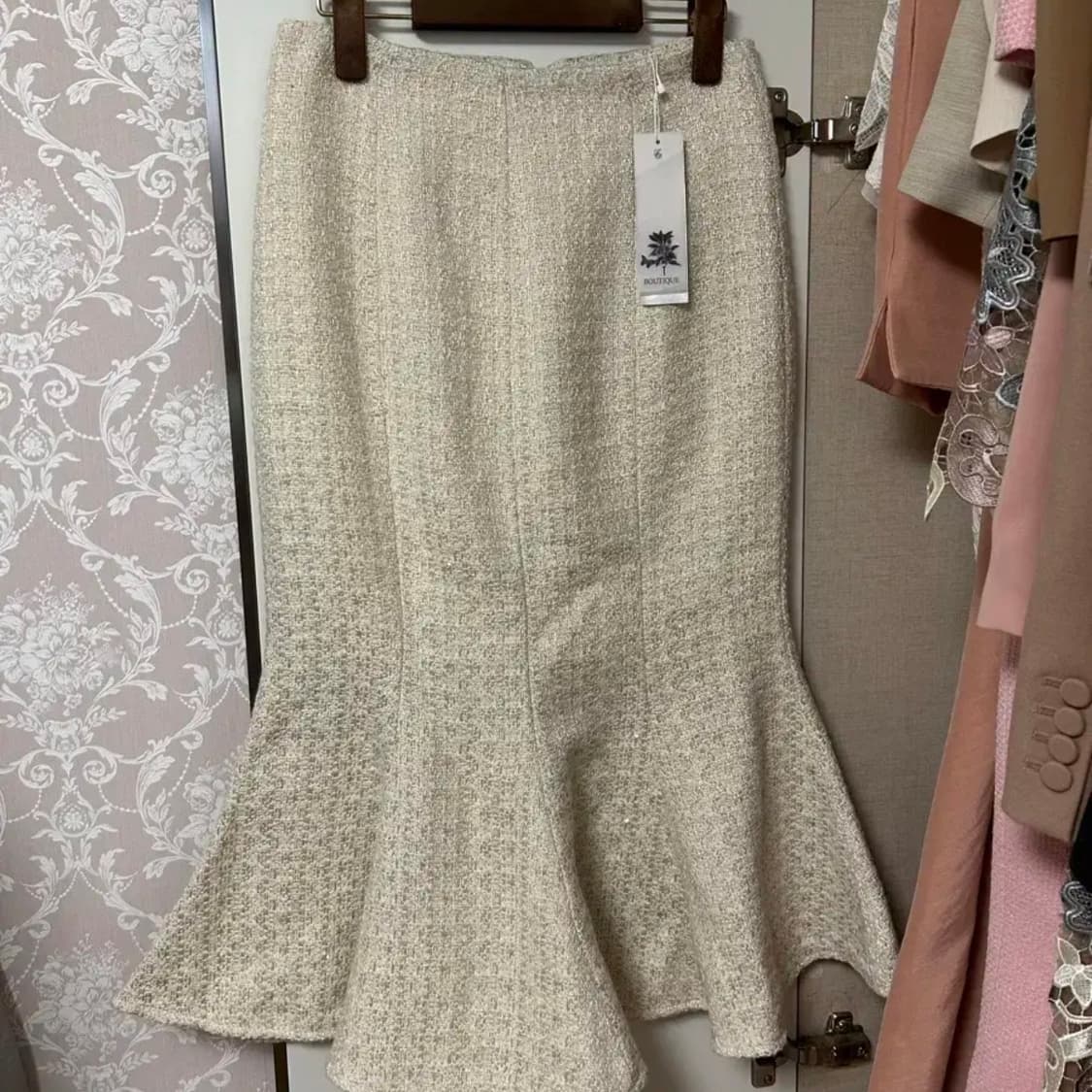 라벨르블랑 금사 트위드 머메이드 스커트 상품이미지6