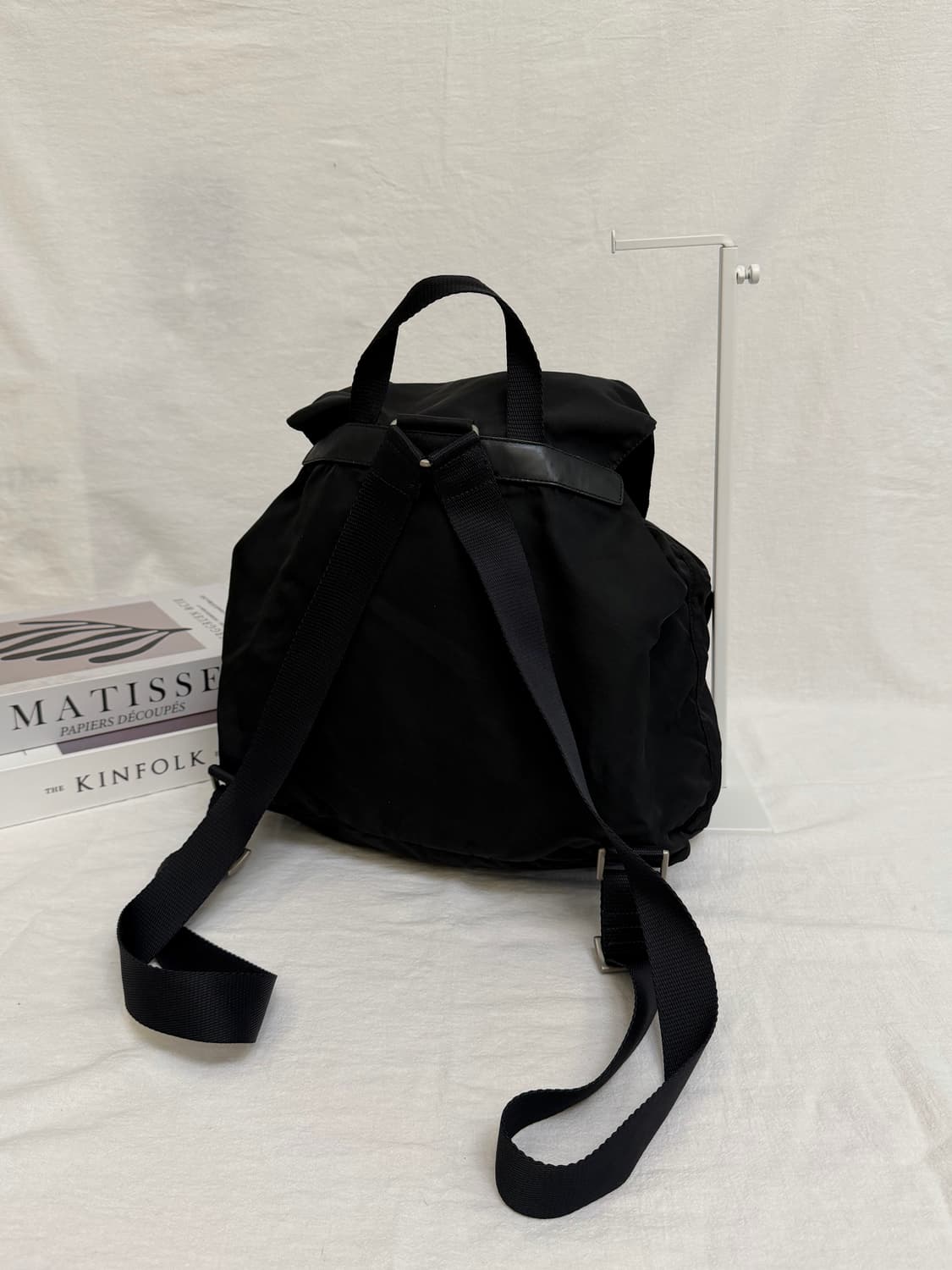 정품 프라다 나일론 투포켓 백팩 블랙 (게런티카드 포함) 상품이미지5