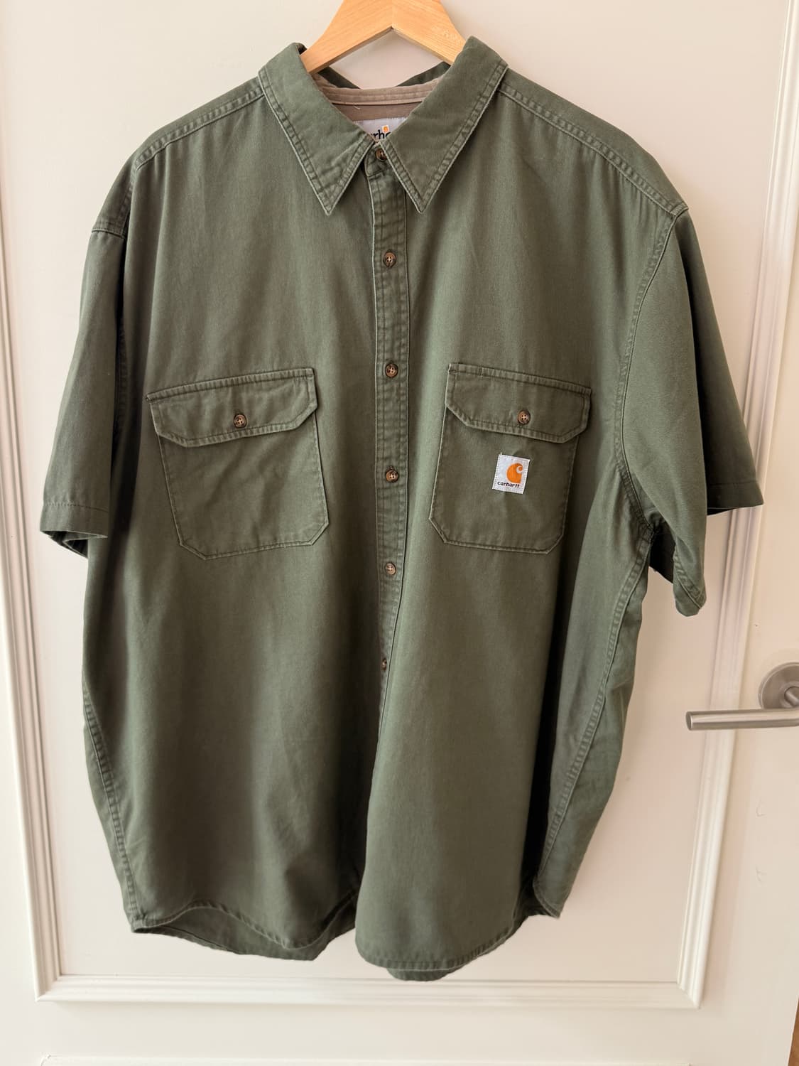 칼하트(Carhartt)  카키 워크 반팔 셔츠 XXL 상품이미지1
