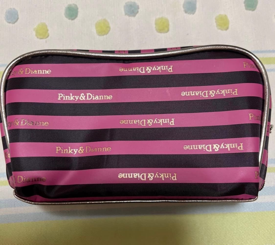 (새상품)Pinky&Dianne 핑크 스트라이프 파우치 상품이미지3