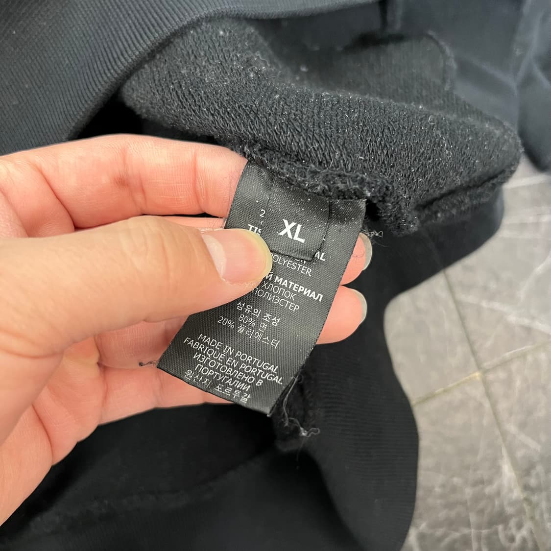 베트멍 더블넥 메이드 인 유럽 스웻 맨투맨 블랙 상품이미지7