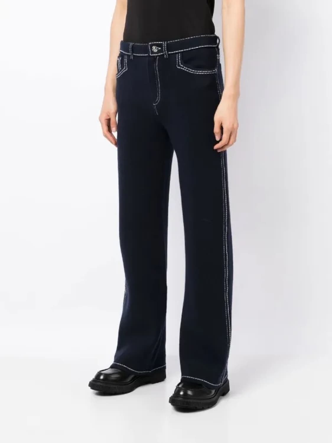 BARRIE 베리 - 캐시미어 플레어 팬츠 상품이미지9