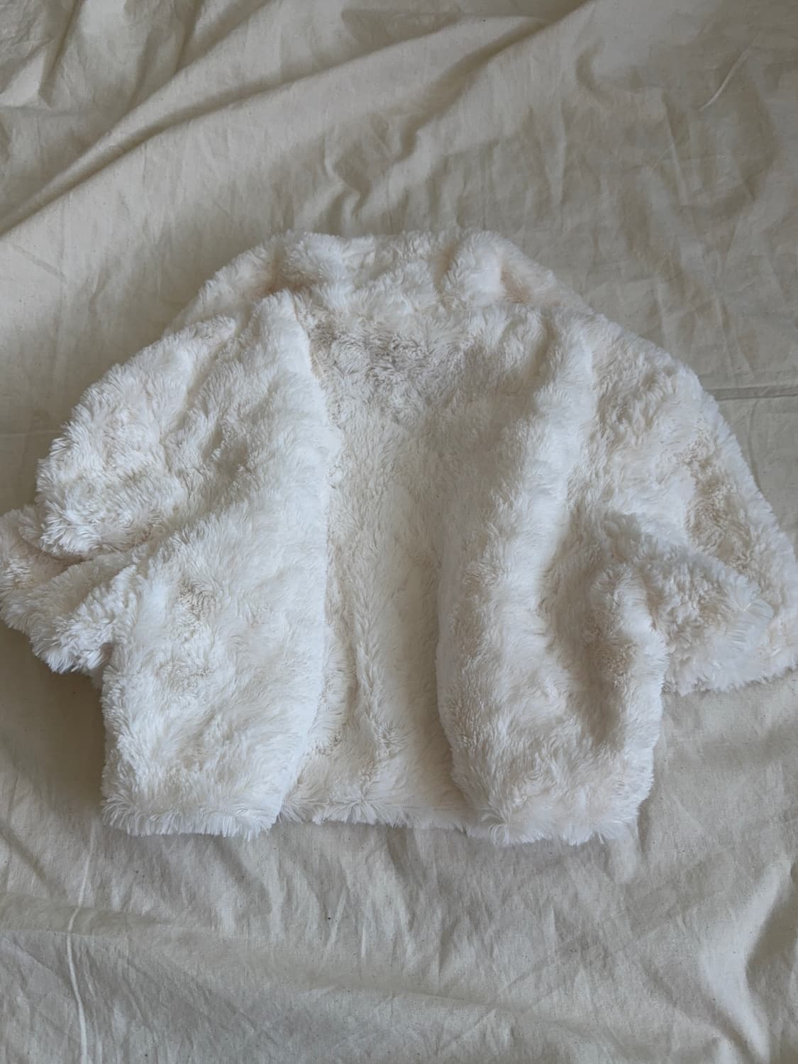 로걀 러블리 히메갸루 퓨어 핑크베이지 퍼 크롭 볼레로 상품이미지4