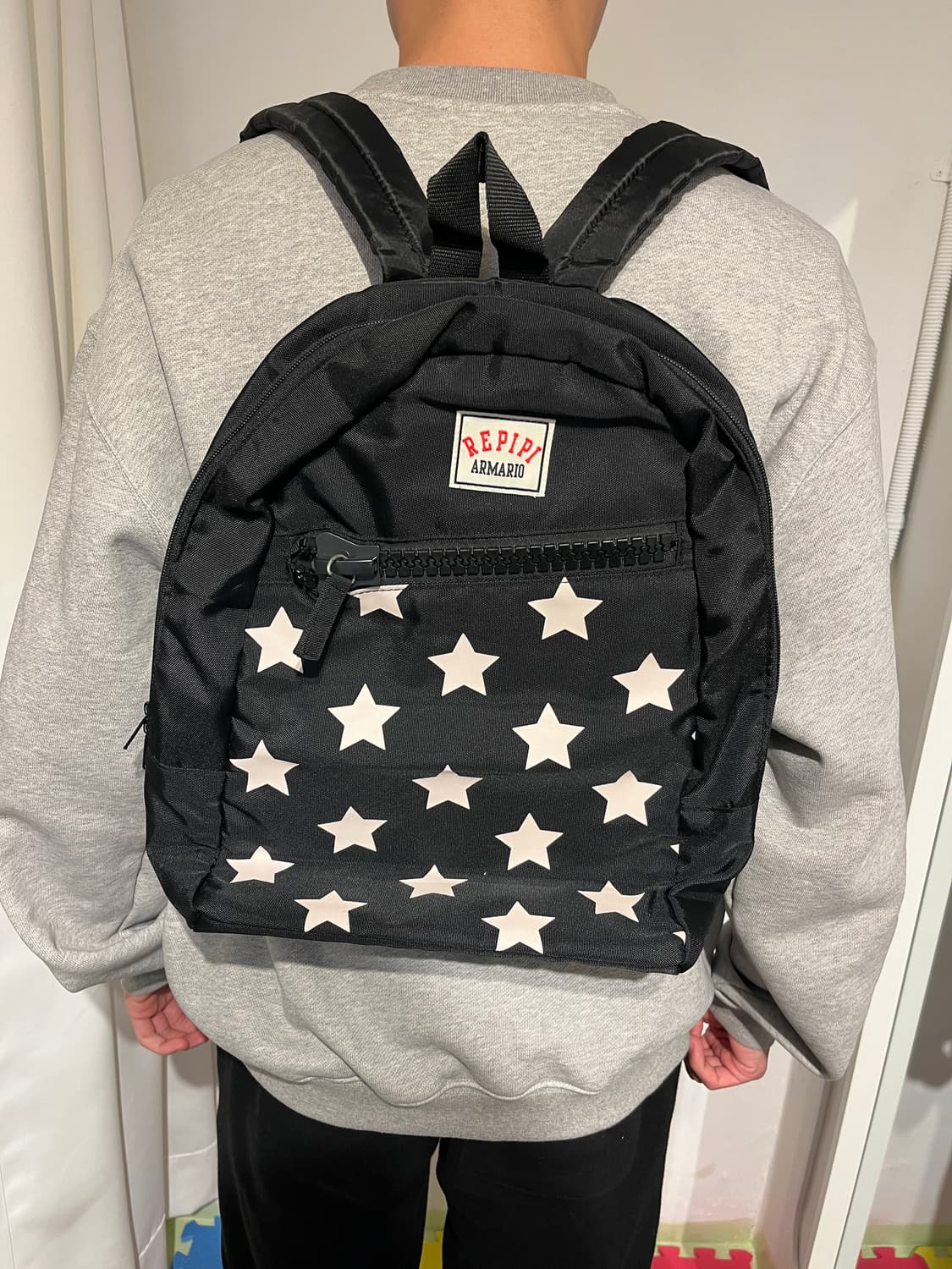 왕지퍼 별무늬 백팩 ⭐️ 상품이미지2