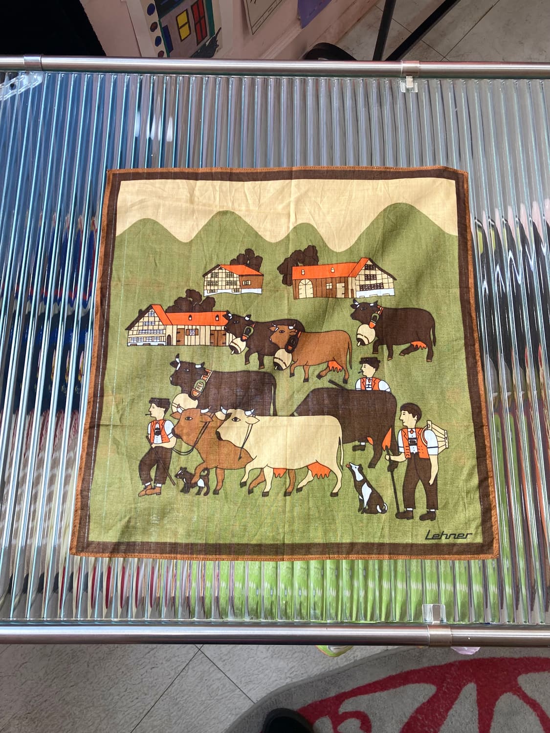 빈티지 드로잉 그래픽 손수건 상품이미지1