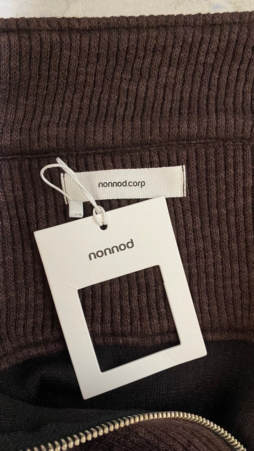 [2] 논노드 하프집업 니트 브라운 상품이미지4