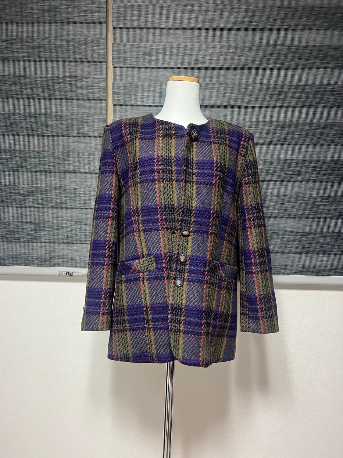 트위드 체크 자켓 (55-77가능) 상품이미지1