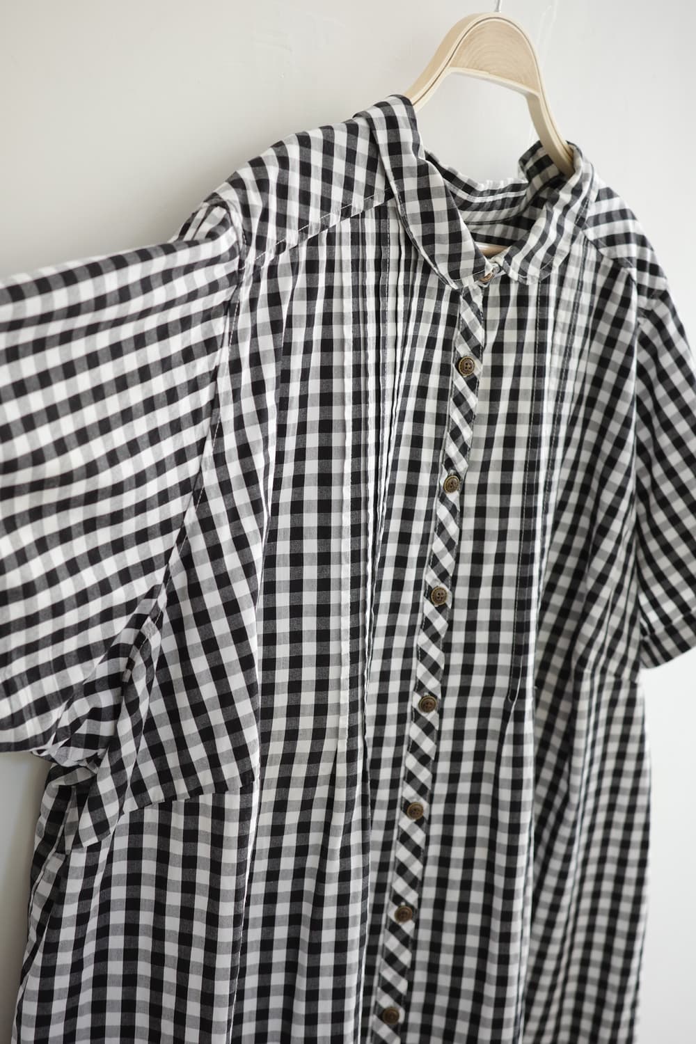 Smile Land 
• 블랙체크 둥근 카라 셔츠 원피스 상품이미지5